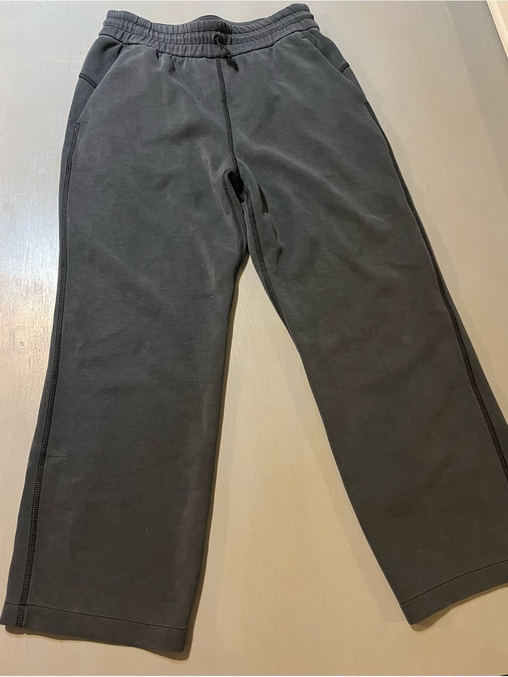 Lululemon Smooth Spacer High-Rise Wide-Leg Pants Charcoal Gray Size 4 